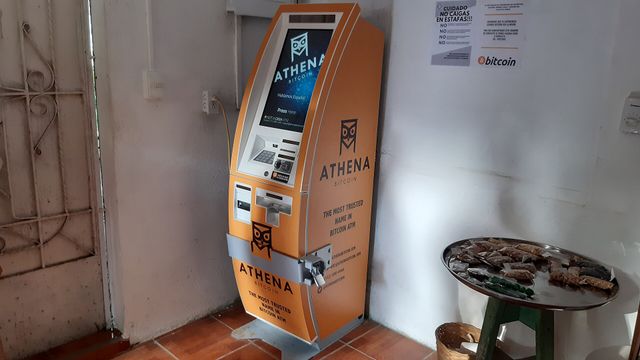 A Bitcoin ATM in El Zonte, El Salvador — IMF waives El Salvador's Bitcoin accumulation breach and releases $139 million