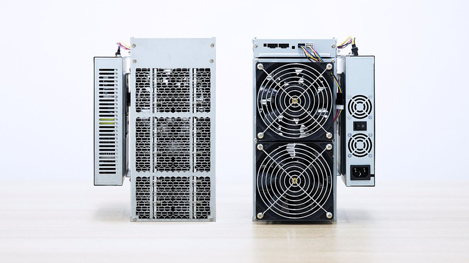 ASIC Bitcoin mining machines on a bench — Orphan Miner 50 TH/s seat on the live Bitcoin network