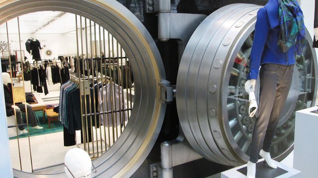 Bank vault door at a former US bank building — Anchorage Digital's LayerZero stablecoin deal and ZRO's 57% week