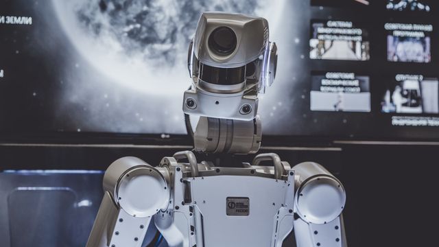 White humanoid robot representing the AI agent economy behind the NEAR network