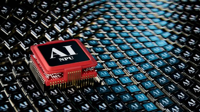 A micro processor on a table — Ether AI-Miner running an ETH mining wallet in the browser